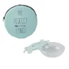 Lunch box ronde "My perfect lunch" bleu