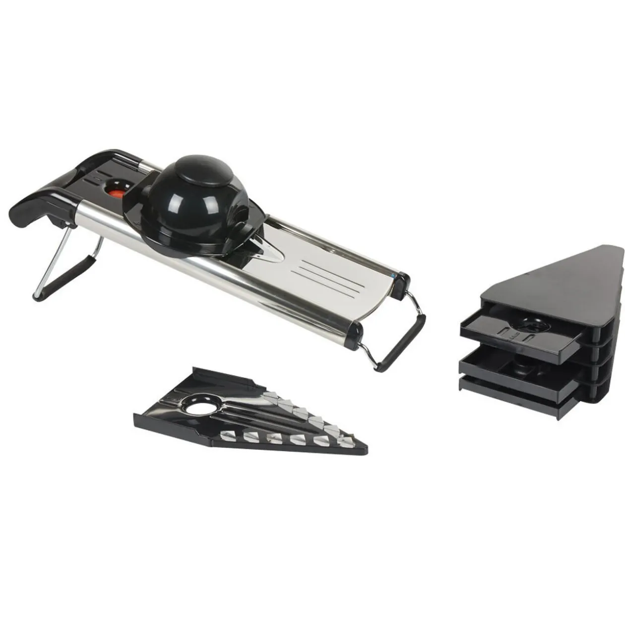 Mandoline acier noir et gris