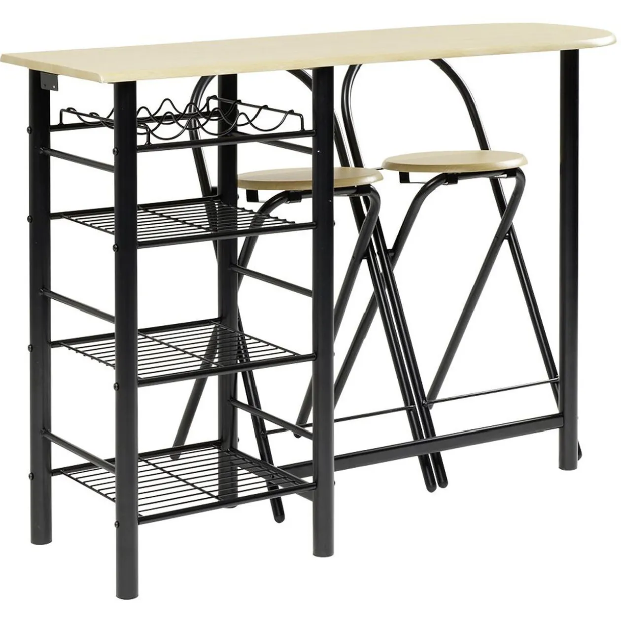 Mange-debout + 2 tabourets de bar pliants Oregon