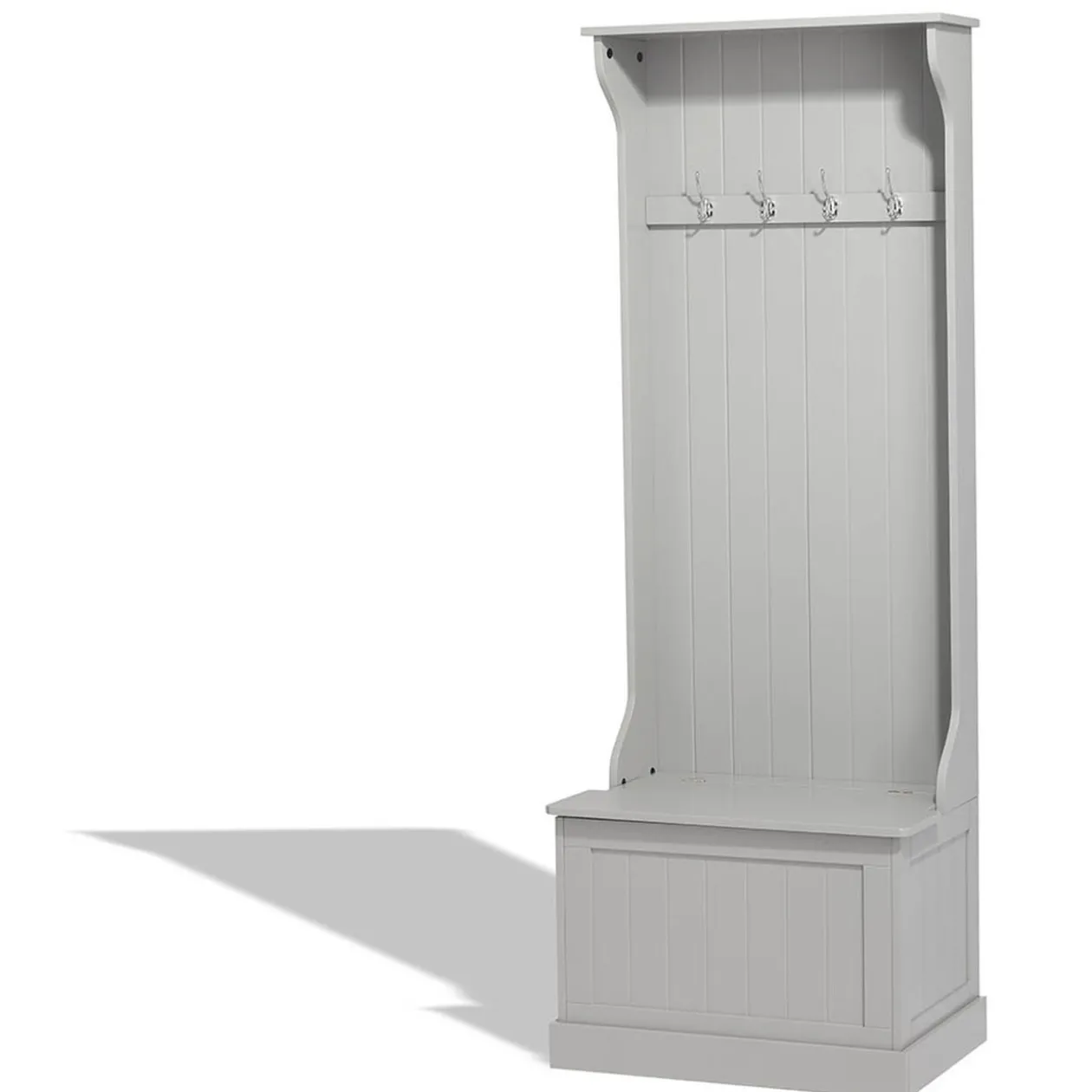 Meuble à chaussures Louis gris clair