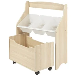 Meuble de rangement pour jouets 3 casiers 1 bac