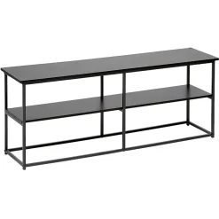 Meuble TV style industriel en fer et bois noir