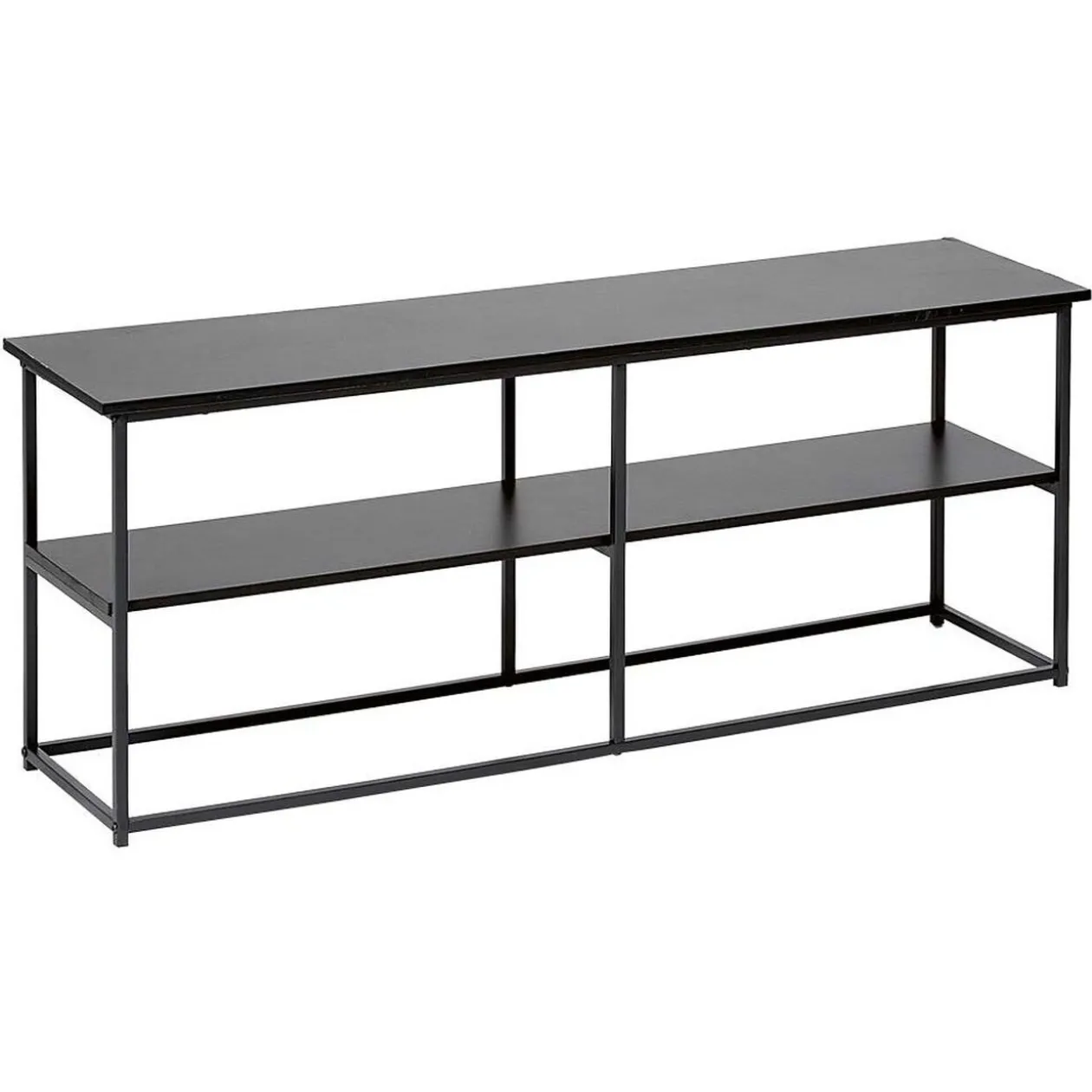 Meuble TV style industriel en fer et bois noir