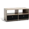 Meuble TV Utah naturel 2 tiroirs et 2 niches