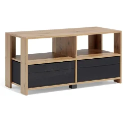 Meuble TV Utah noir naturel