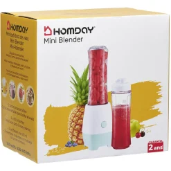 Mini blender avec deux gourdes de 600 ml