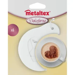 Mini pochoir à café x6 Metaltex