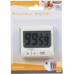 Minuteur digital blanc