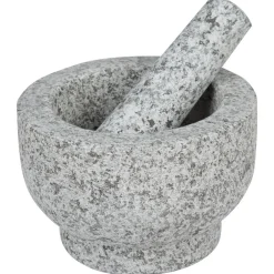 Mortier avec pilon granite gris