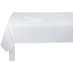 Nappe anti-taches Jacquard enduit et 8 serviettes assorties