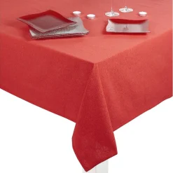 Nappe carrée rouge brillant