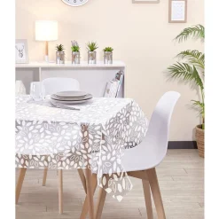 Nappe cristal rectangulaire imprimé 6/8 personnes 140x240 cm