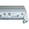 Nappe de table rectangulaire design macarons et rayures