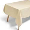 Nappe en tissu doré effet jute 140x300cm