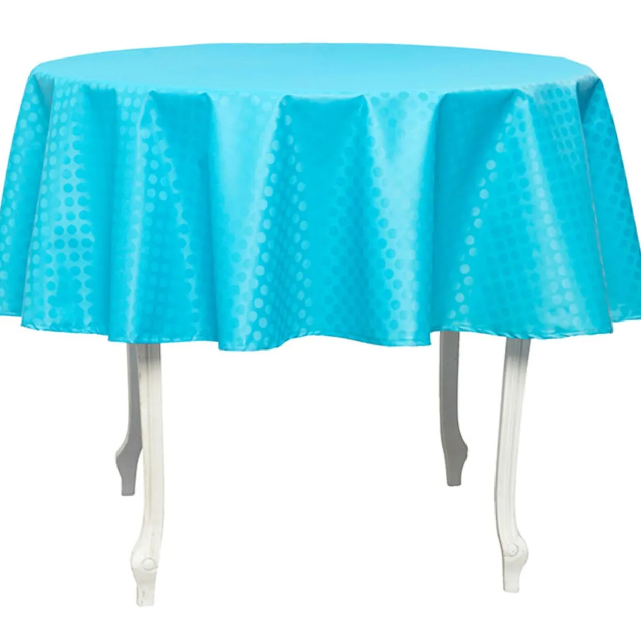 Nappe enduite ronde bleue turquoise