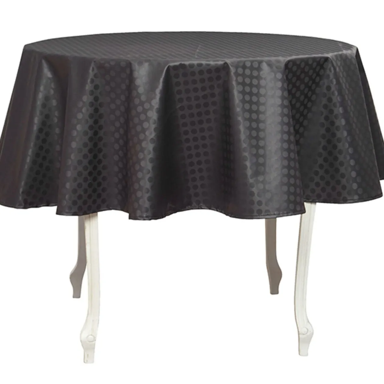 Nappe enduite ronde noire