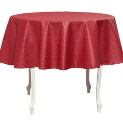 Nappe enduite ronde rouge