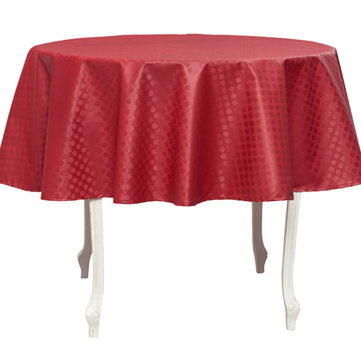 Nappe enduite ronde rouge