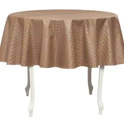 Nappe enduite ronde taupe
