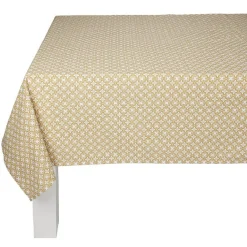 Nappe frise rétro jaune moutarde rectangulaire