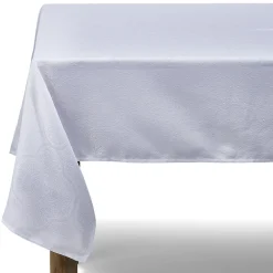 Nappe jacquard blanche motif arabesque L 350 cm