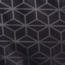 Nappe jacquard noire motif géométrique L 250 cm