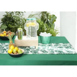 Nappe rectangulaire + chemin de table en coton