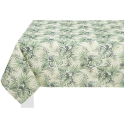 Nappe rectangulaire en polyester, effet jute imprimé