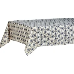Nappe rectangulaire en polyester, effet jute imprimé