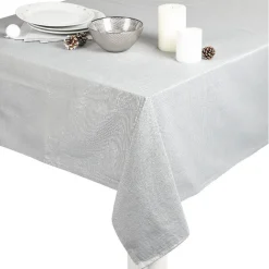 Nappe rectangulaire argenté brillant