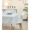 Nappe rectangulaire blanche unie