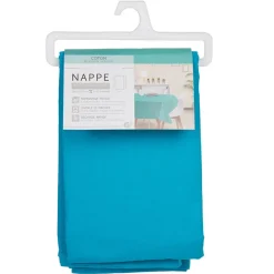 Nappe rectangulaire bleu turquoise unie
