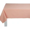 Nappe rectangulaire coton rose doré 140x350 cm