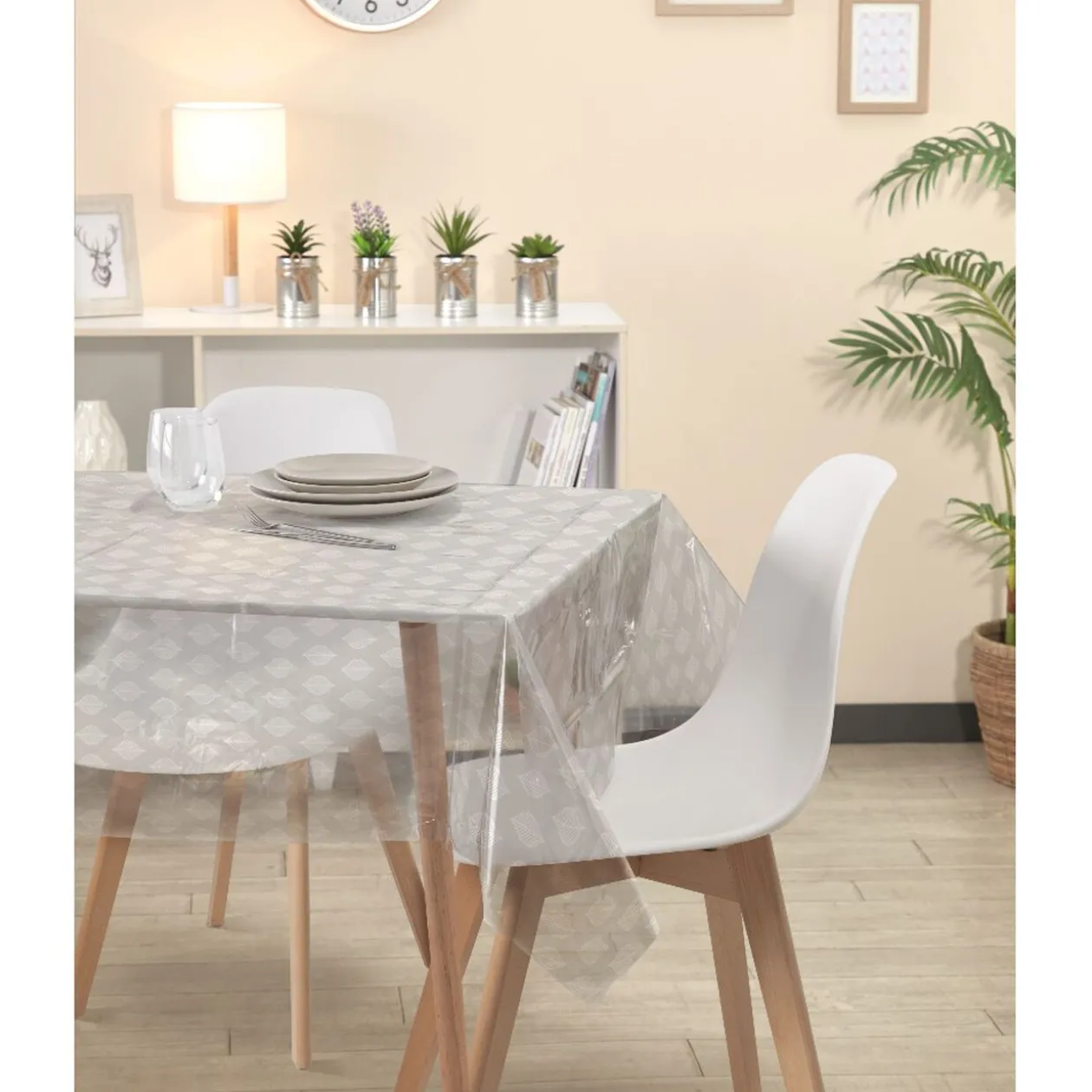 Nappe rectangulaire cristal imprimée 140x240 cm