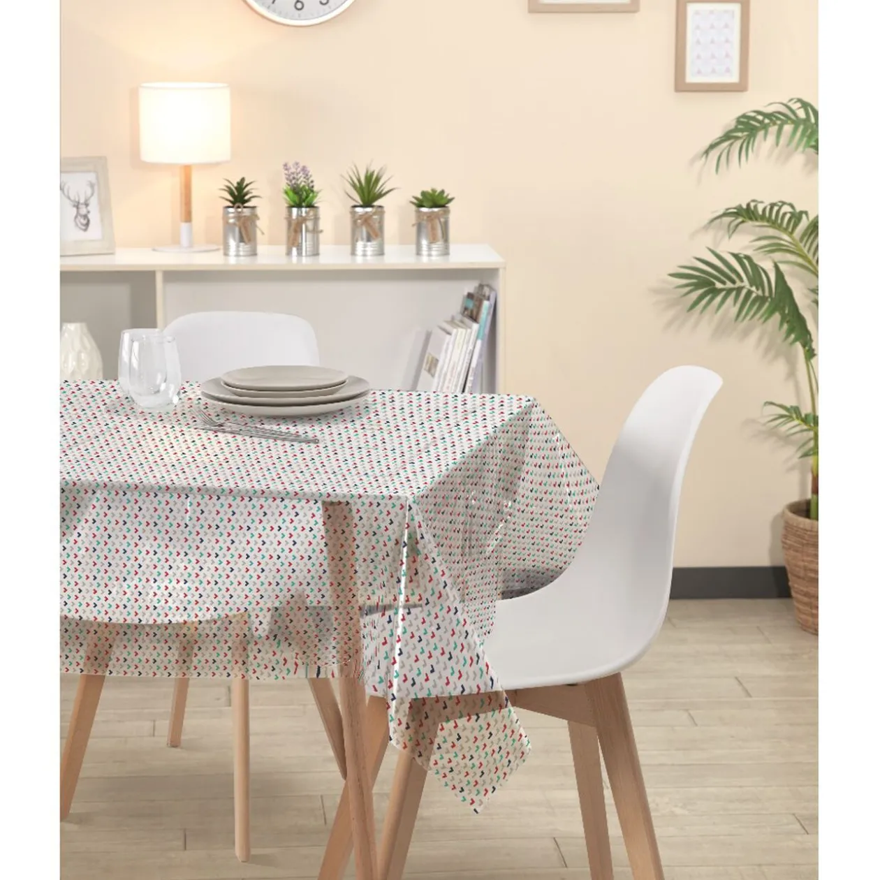 Nappe rectangulaire cristal imprimée 140x240 cm