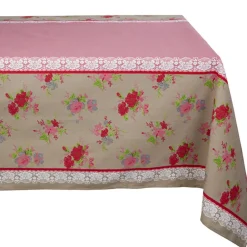 Nappe rectangulaire design fleurs