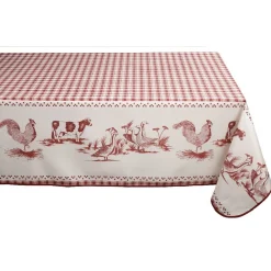 Nappe rectangulaire design basse cour