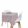 Nappe rectangulaire en coton et polyester rose