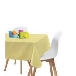 Nappe rectangulaire en plastique et polyester jaune