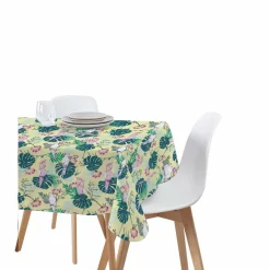 Nappe rectangulaire en polyester motif oiseau tropical