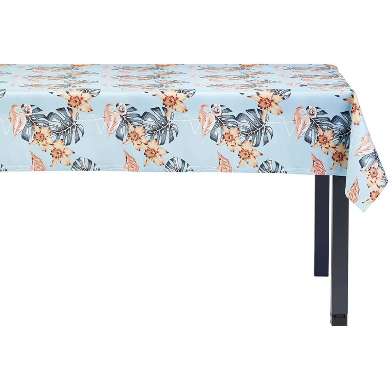 Nappe rectangulaire en tissu imprimé fleurs