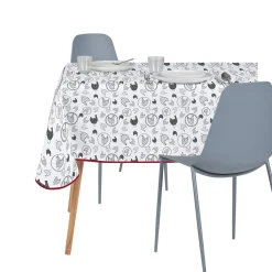 Nappe rectangulaire en tissu imprimé poule 140x250 cm