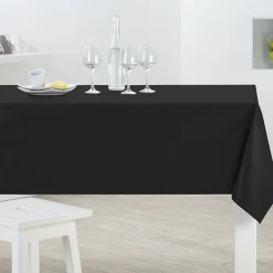 Nappe rectangulaire en toile ciree noir