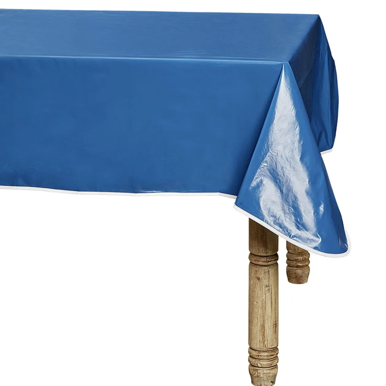 Nappe rectangulaire en toile ciree bleu