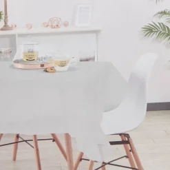 Nappe rectangulaire gris clair unie