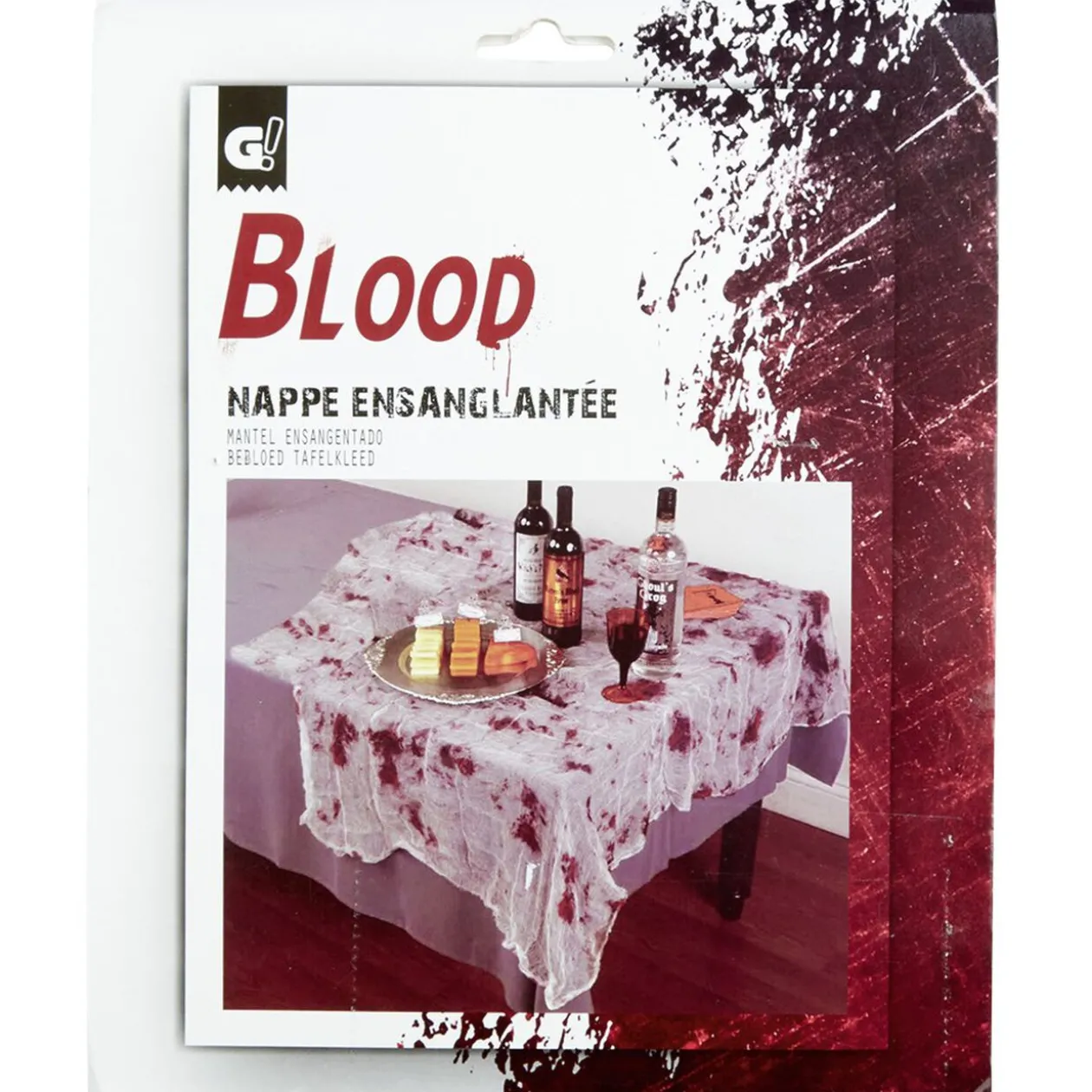 Nappe rectangulaire Halloween papier ensanglantée