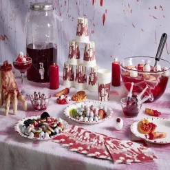 Nappe rectangulaire Halloween papier ensanglantée