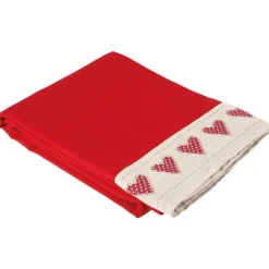 Nappe rectangulaire imprimée coeur