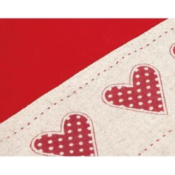 Nappe rectangulaire imprimée coeur