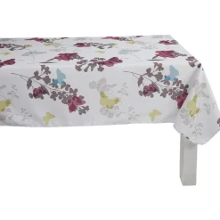 Nappe rectangulaire imprimée papillons multicolores